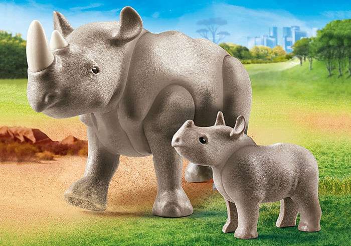 Носорог с ребенком