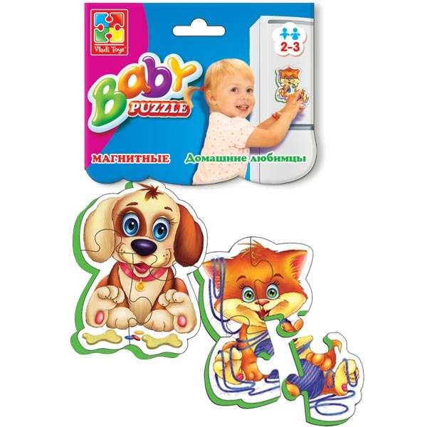 Мягкие магнитные пазлы (Baby puzzle) - Домашние любимцы