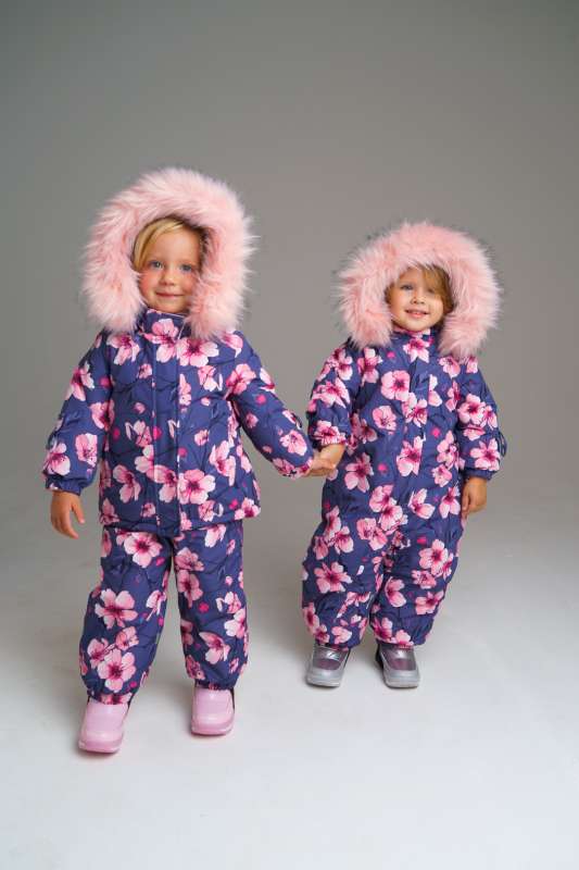 Зимний комплект: куртка, полукомбинезон из мембранной ткани для девочки (размер 92)