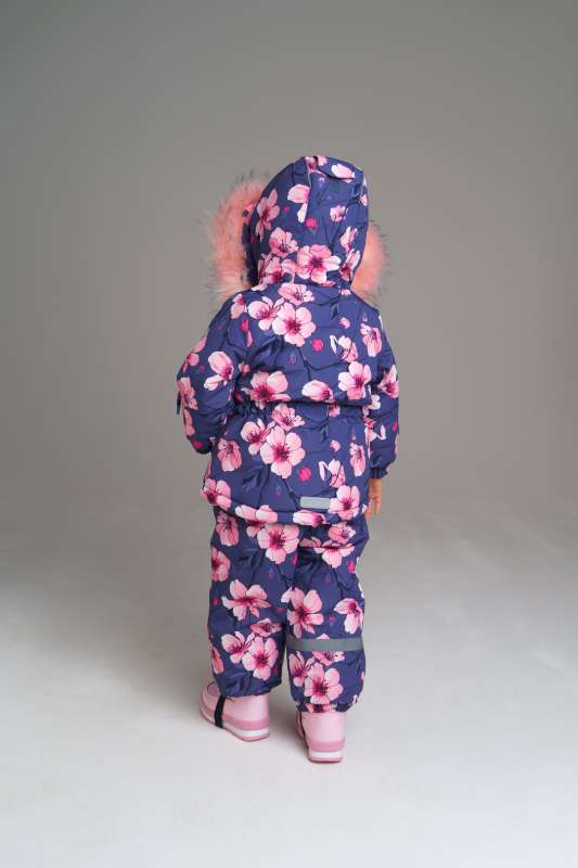Зимний комплект: куртка, полукомбинезон из мембранной ткани для девочки (размер 80)