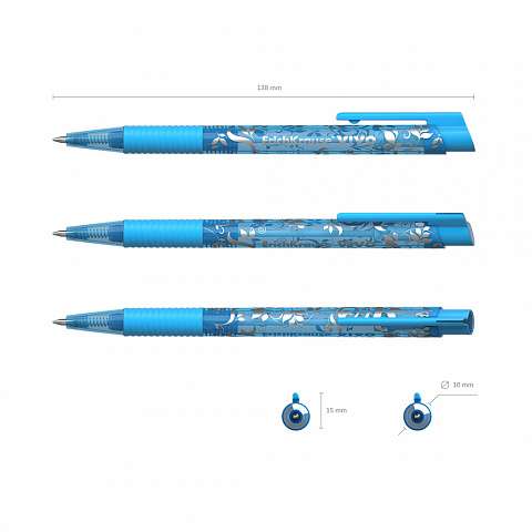 Ручка шариковая автоматическая ErichKrause VIVO Spring, цвет чернил синий