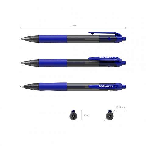 Ручка гелевая автоматическая ErichKrause Smart-Gel, цвет чернил синий