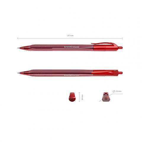 Ручка шариковая автоматическая ErichKrause U-28, Ultra Glide Technology, цвет чернил красный 