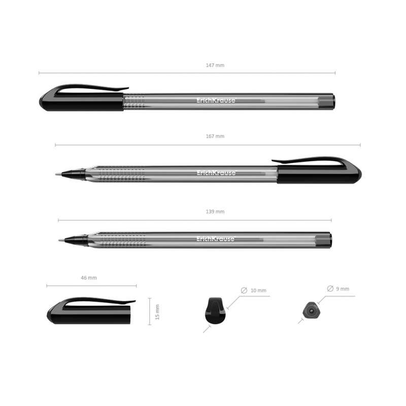 Ручка шариковая ErichKrause U-18, Ultra Glide Technology, цвет чернил черный