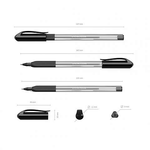 Ручка шариковая ErichKrause U-19, Ultra Glide Technology, цвет чернил черный
