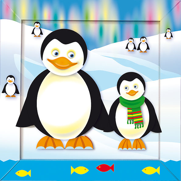 Набор для создания картины «Пингвины»