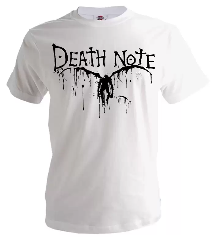 Аниме футболка Death Note Унисекс Белый L