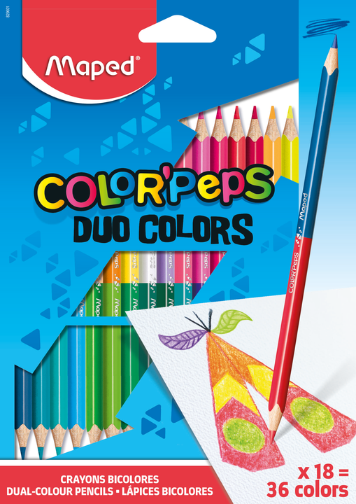 Цветные карандаши MAPED ColorPeps DUO 18 штуки