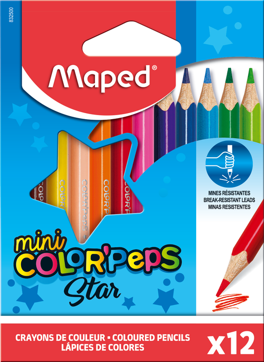 Цветные карандаши MAPED ColorPeps Mini 12 цветов