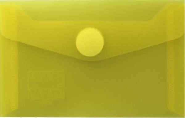 Папка-конверт с липучкой HFP 906 65 x 100мм желтая