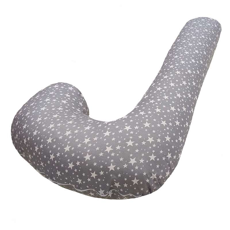 Подушка для беременных J + наволочка Stars mini Grey