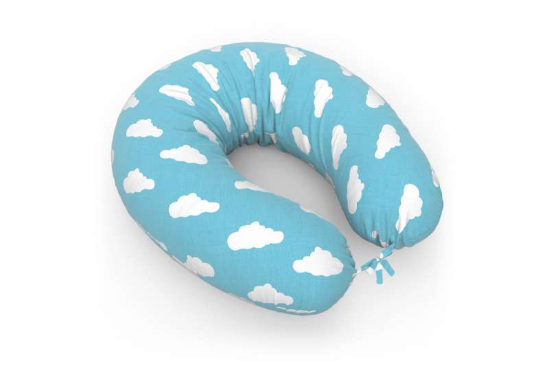 Подушка для беременных и кормящих Бумеранг + наволочка Cloud Blue