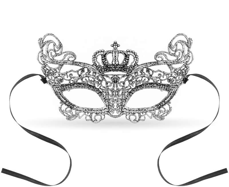 Кружевная маска Серебряная корона 